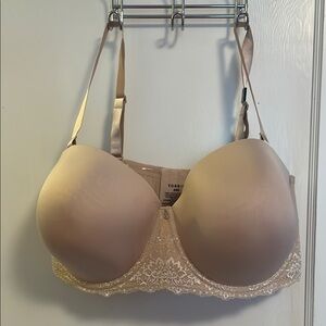 NWT Torrid Beige Lace Underwire strapless Bra